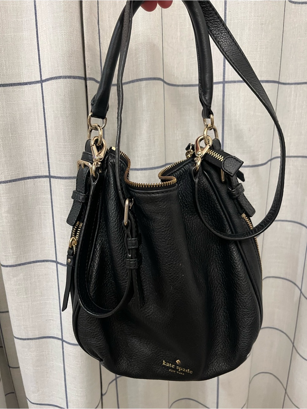 Kate Spade Cobble Hill Ella Black Leather Shoulder Bag